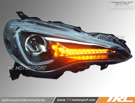 ไฟหน้า Projector  DRL-Lightbar GT86 2012 โคมดำ ระบบไฟเลี้ยววิ่ง Japan Style